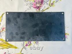 8 x 4 Vintage No Dogs Allowed In Store Porcelain Metal Enamel Store Sign