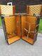 Antique French Signed Goyard Wardrobe Steamer Trunk With Clean Interior
