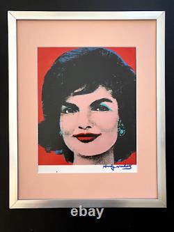 Andy Warhol Jackie Kennedy Signed Vintage Print Matted And Framed