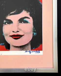 Andy Warhol Jackie Kennedy Signed Vintage Print Matted And Framed