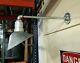 Angled Galvanized Shade Sign Light Fixture Vtg Barn Style Gas Station Wall Mount