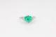 Antique 1920s P & S Signed 2ct Colombian Emerald 14k White Gold Filigree Ring
