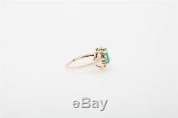 Antique 1930s Signed B & L $4000 2ct Colombian Emerald Alexandrite 10k Gold Ring