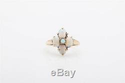Antique 1940s ESEMCO 2ct Natural OPAL 10k Yellow Gold SIGNED Ring