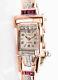 Antique 1940s Signed $5000 1ct Ruby Diamond 14k Rose White Gold Art Deco Watch