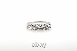 Antique 1942 Signed. 50ct VS G Diamond DOUBLE ROW Platinum Wedding Band Ring