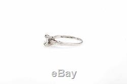 Antique 1950s Signed PRISM. 58ct VS G Emerald Cut Diamond 14k Gold Wedding Ring