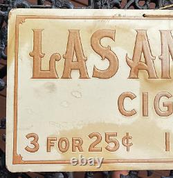 Antique Cigar Sign Las Amantes Cigars Vintage General Store Tobacco Advertising