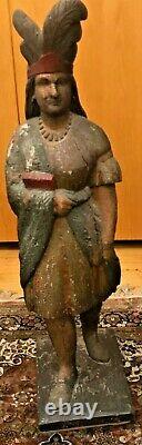 Antique Circa 1895 Samuel Robb Cigar Store Indian Princess Trade Sign Statue