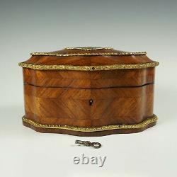 Antique French Perfume Caddy, Signed Alphonse Giroux Paris, Kingwood Box, Gilt B