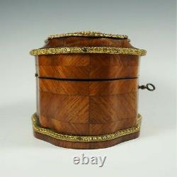 Antique French Perfume Caddy, Signed Alphonse Giroux Paris, Kingwood Box, Gilt B