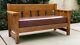 Antique Lifetime Furniture Co. Solid Oak Mission Sofa Signed C1910