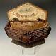 Antique Primitive Wooden Hobo Cigar Tramp Folk Art Trinket Box, 10-1/2l, C. 1920