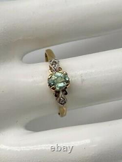 Antique Signed 1940 $3400.75ct Natural Alexandrite Diamond 10k Yellow Gold Ring