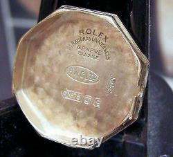 Antique Vintage'39 Rolex Swiss Solid Gold Watch & Rolex Band Working 5x Signed