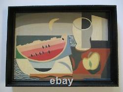 Antique Vintage Oil Painting Mystery Artist Cubist Cubism Abstract Expressionism