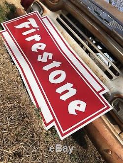 Antique Vintage Old Style Firestone Tires Sign