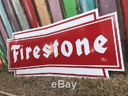 Antique Vintage Old Style Firestone Tires Sign