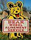 Antique Vintage Old Style Hot Rod Bear Wheel Alignment Sign 47inches