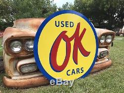 Antique Vintage Old Style Ok Used Cars Sign
