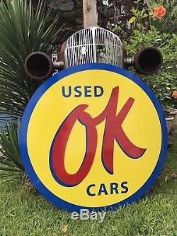 Antique Vintage Old Style Ok Used Cars Sign