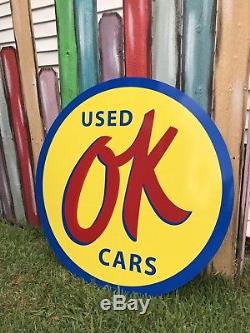 Antique Vintage Old Style Ok Used Cars Sign