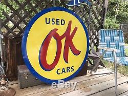 Antique Vintage Old Style Ok Used Cars Sign