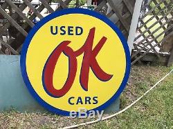Antique Vintage Old Style Ok Used Cars Sign
