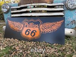 Antique Vintage Old Style Phillips 66 Aero Wings Sign