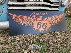 Antique Vintage Old Style Phillips 66 Aero Wings Sign