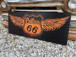 Antique Vintage Old Style Phillips 66 Aero Wings Sign