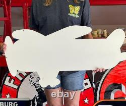 Antique Vintage Old Style Sign Farmers Feed 36x18 NOT Porcelain Made USA