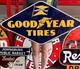 Antique Vintage Old Style Sign Goodyear Tires 45x24 Not Porcelain Made Usa