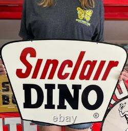Antique Vintage Old Style Sign Sinclair Dino 24x18 NOT Porcelain Made USA