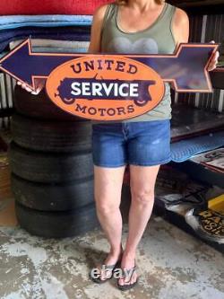 Antique Vintage Old Style Sign United Motors Service Made USA