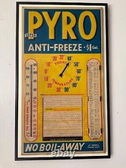 Antique Vintage Pyro Anti-freeze Tin Advertising Sign