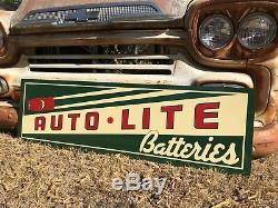 Antique Vintage Style Auto Lite Batteries Sign! LAST CHANCE! DISCONTINUES 6/9/19