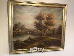 Antique Vintage gilt framed original signed Oil Painting