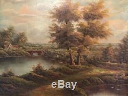 Antique Vintage gilt framed original signed Oil Painting