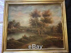 Antique Vintage gilt framed original signed Oil Painting