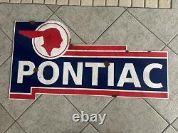 Antique style vintage look GM Pontiac dealer service Indian head parts sign