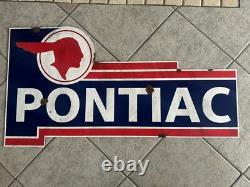 Antique style vintage look GM Pontiac dealer service Indian head parts sign