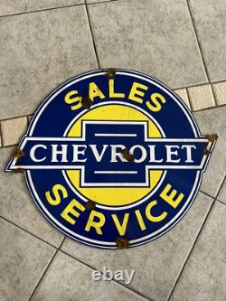 Antique -vintage look 30's Style Chevrolet Dealer Sales Service Sign