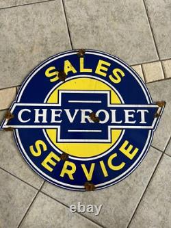 Antique -vintage look 30's Style Chevrolet Dealer Sales Service Sign