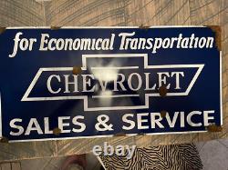 Antique -vintage look Chevrolet GM dealer large advertising sign sales service