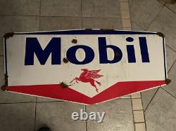 Antique -vintage look Mobiloil Gargoyle Autjorized Dealer sales service sign