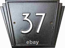 Art Deco Style House Number Plaque sign door plaque retro sign 1930s and 1940s