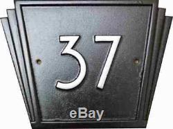 Art Deco Style House Number Plaque sign door plaque retro sign 1930s and 1940s