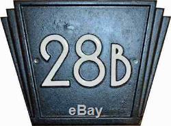 Art Deco Style House Number Plaque sign door plaque retro sign 1930s and 1940s