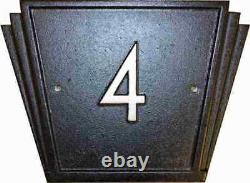 Art Deco Style House Number Plaque sign door plaque retro sign 1930s and 1940s